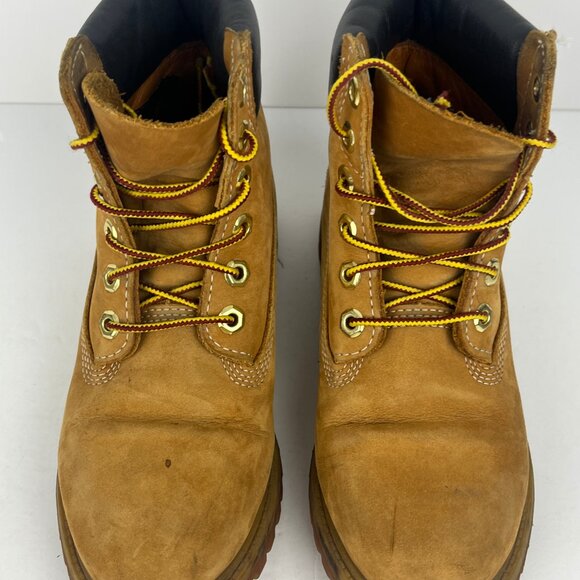 Timberland Ankle Boots Size 6 Brown Leather Lace Up Round Toe Low Block Heel - Picture 5 of 6